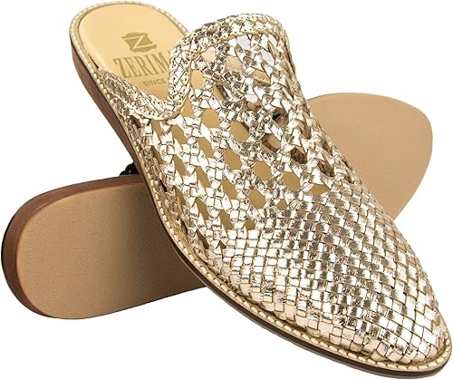 gold mules womens