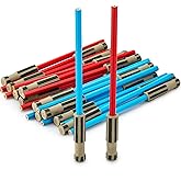 L LIFETIME Light Saber Pencils Party Favors – 24 Pack Blue & Red Pencils with 3D Eraser Tops – Star Fan Goody Bag Supplies, Birthday Celebration Gifts for Kids, Teens & Adults