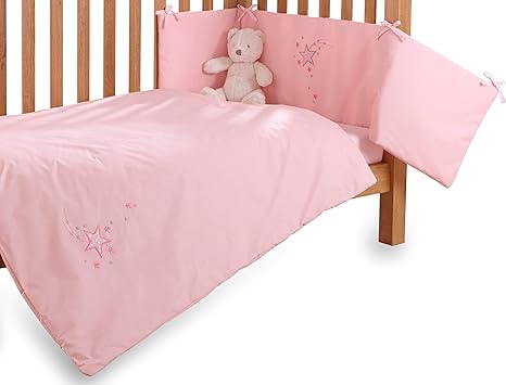 clair de lune pink cot bedding