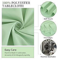 10 Pack Sage Green Round Tablecloths - 120