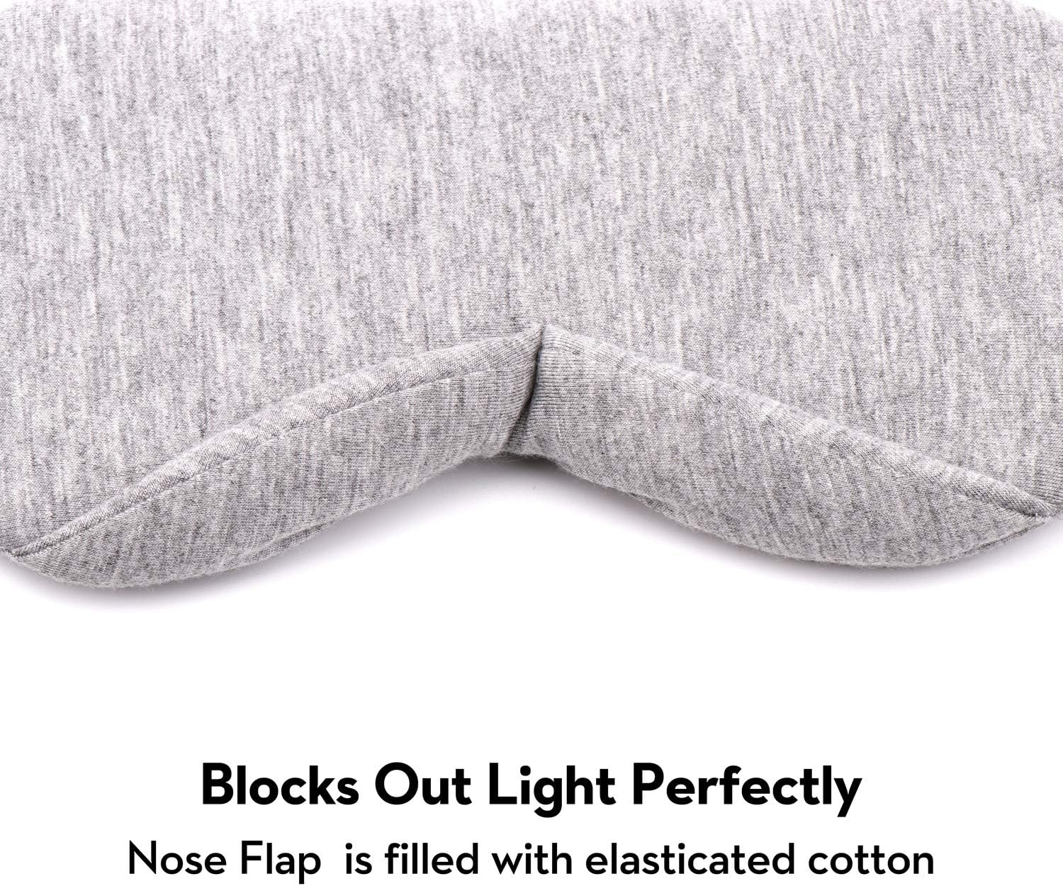 Kimkoo Cotton Sleep Mask-Sleeping Mask Blocking Out Light Perfectly for Women and Men, Soft and Comfortable Night Eye Mask for Sleeping , Blindfold for Travelling, with Pouch, 2 Pack,Black and Gray: Health & Personal Care