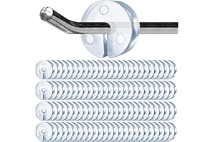 Gluposti Peg Hook Stoppers for 1/4 Pegboard Hooks & Slatwalls, Clear Round Rubber Inventory Control Clips, Pegboard Locks for Retail Peg Boards and Slat Wall Panels (100 Clear)