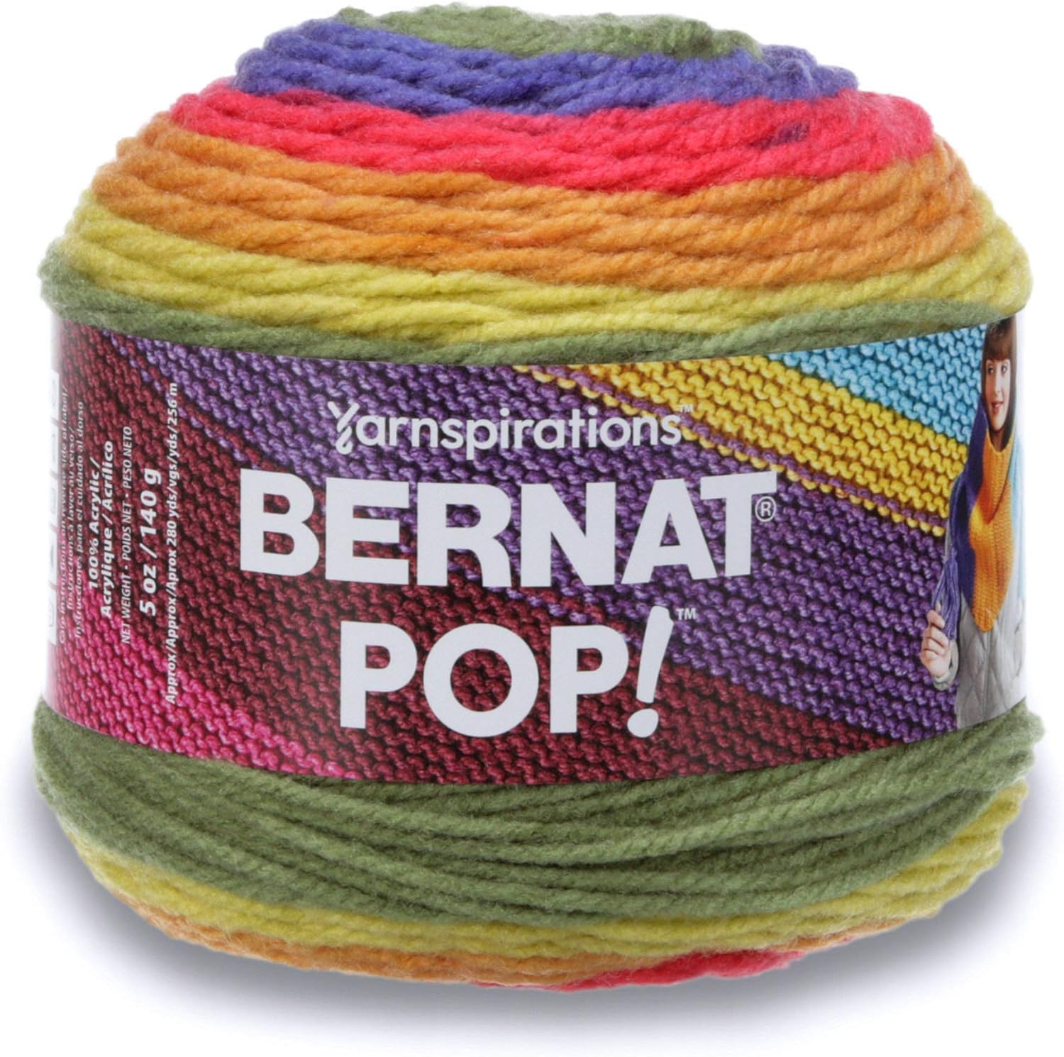 Amazon Com Bernat Pop 5oz Guage 4 Medium 100 Acrylic Full Spectrum
