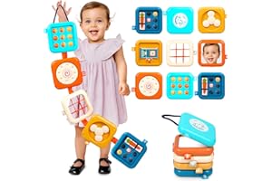 VUNRAHSG Busy Board for 1 Year Old Montessori Toys for 1 2 Boy Girl Toys Toddler Car Airplane Travel Activities Essentials 1-3 Busy Cube Stocking Learning Education Baby Toy 12-18 Months Birthday Gifts 1 2 3