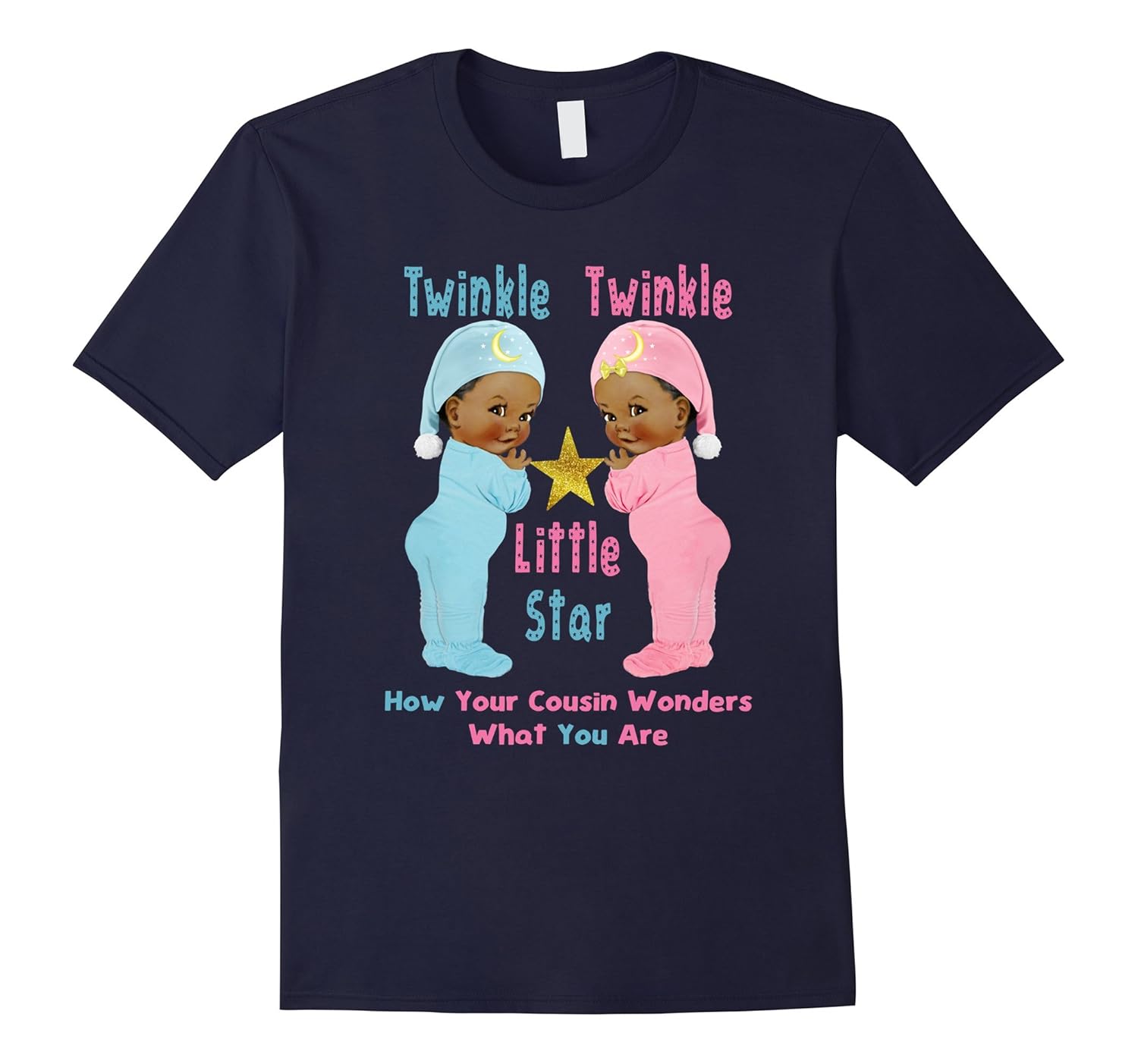 Twinkle Twinkle Little Star Female Cousin Ethnic T-Shirts-ANZ