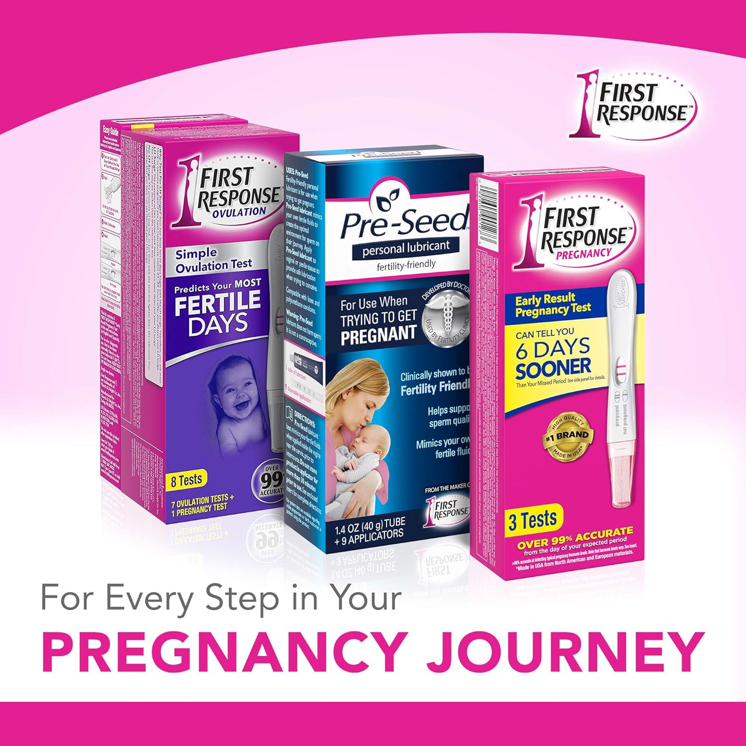 First Response Early Result Pregnancy Test, (Pack of 3 tests) (Packaging & Test Design May Vary): Health & Personal Care