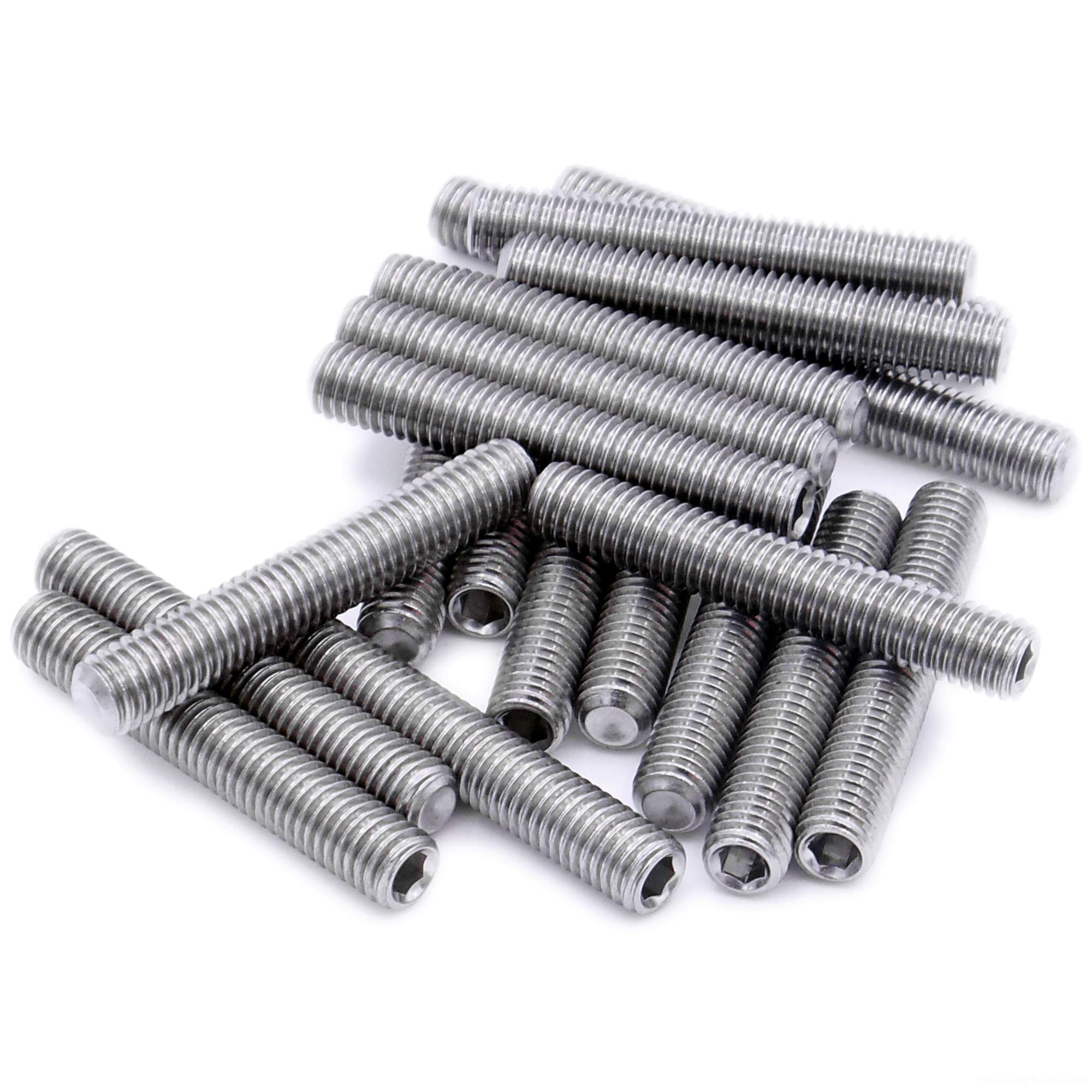 M6 (6mm x 35mm) Hex Socket Grub Screw (Cup Point) - Stainless Steel (A2) (Pack of 20)