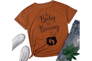 MNLYBABY Winnie I Smell a Child Tshirt Maternity Halloween Shirt Women Funny Pregnancy Announcement Shirt Hocus Pocus Tee Top