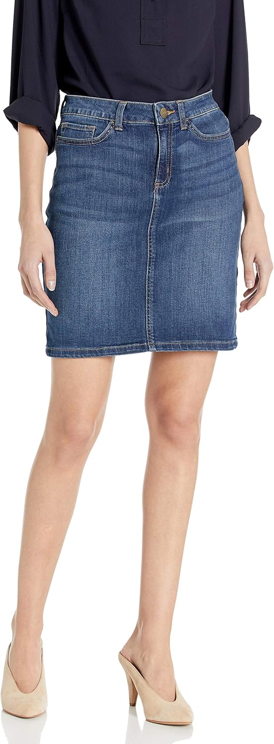 Lee Women's Regular Fit 21" Denim Skirt at  Women’s Clothing store