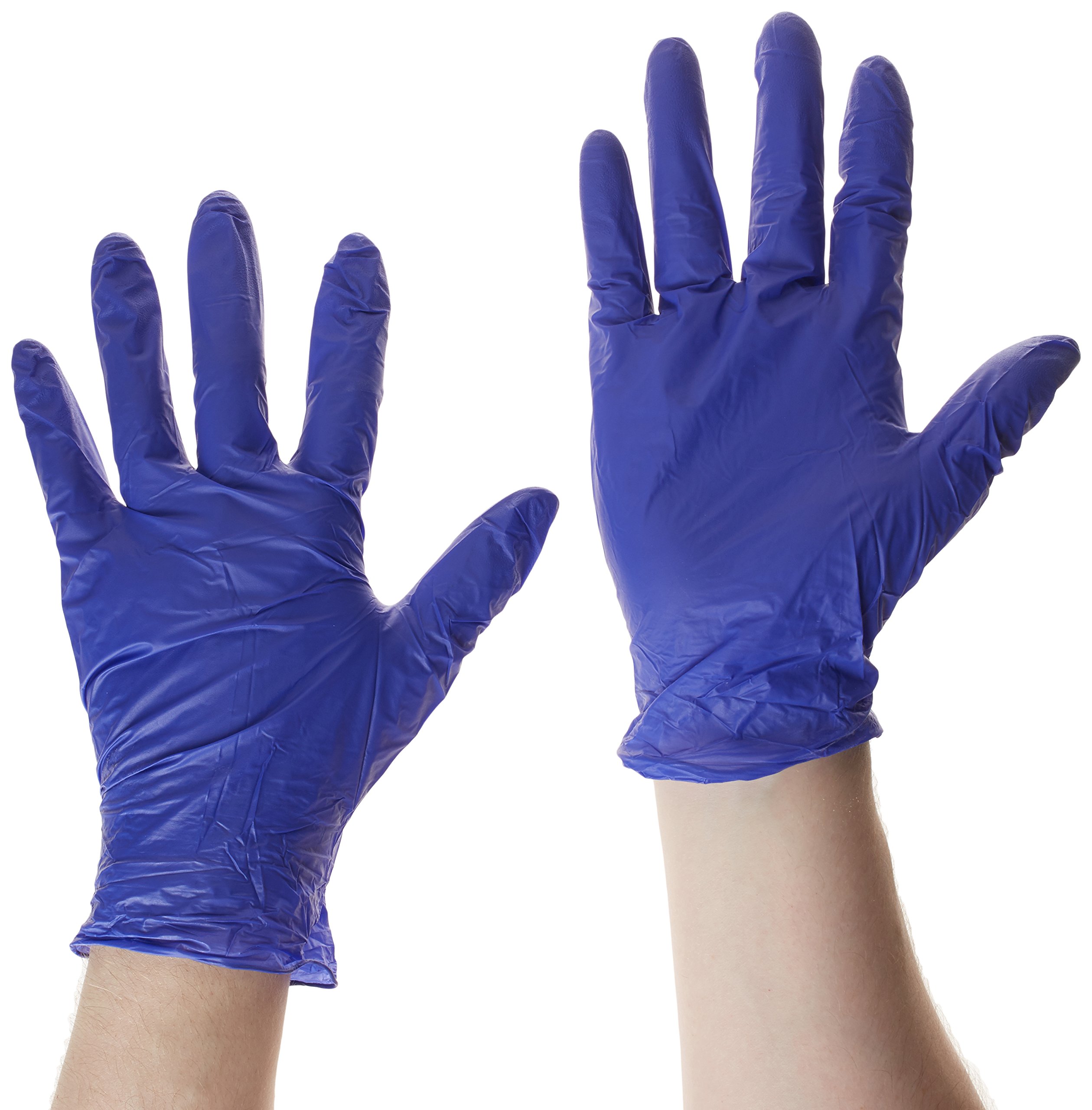 ReadiGloves 9538 Nytraguard Bluple Nitrile Gloves - Large (Pack of 100)
