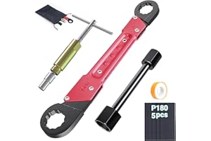 YUWEIC 10 PCS Plumbing Tools Kit, Angle Stop Wrench Kit with 1/2-Inch Compression Sleeve Puller & 2-in-1 Wrench, for Professi