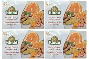 VALUBNDL: Hindu Ginger Orange & Turmeric Tea (Bulk 4-Pack) – 80 Bags Total (4 x 20 Count) – Revitalizing Herbal Spice – VALUB