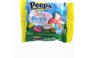 JUST BORN Peeps (1 Bag) Easter Jelly Beans Candy - 4 Flavors - Lemon, Strawberry, Marshmallow, Blueberry - 4 oz / 113 g