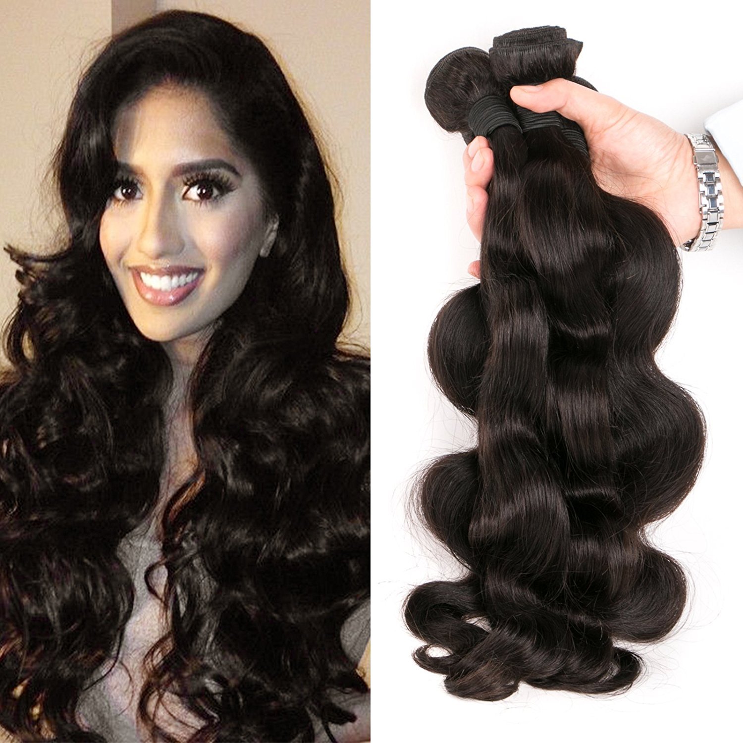 Buy 16 18 20 22 Brazilian Hair 4 Bundles Body Wave 1b 16 18 20