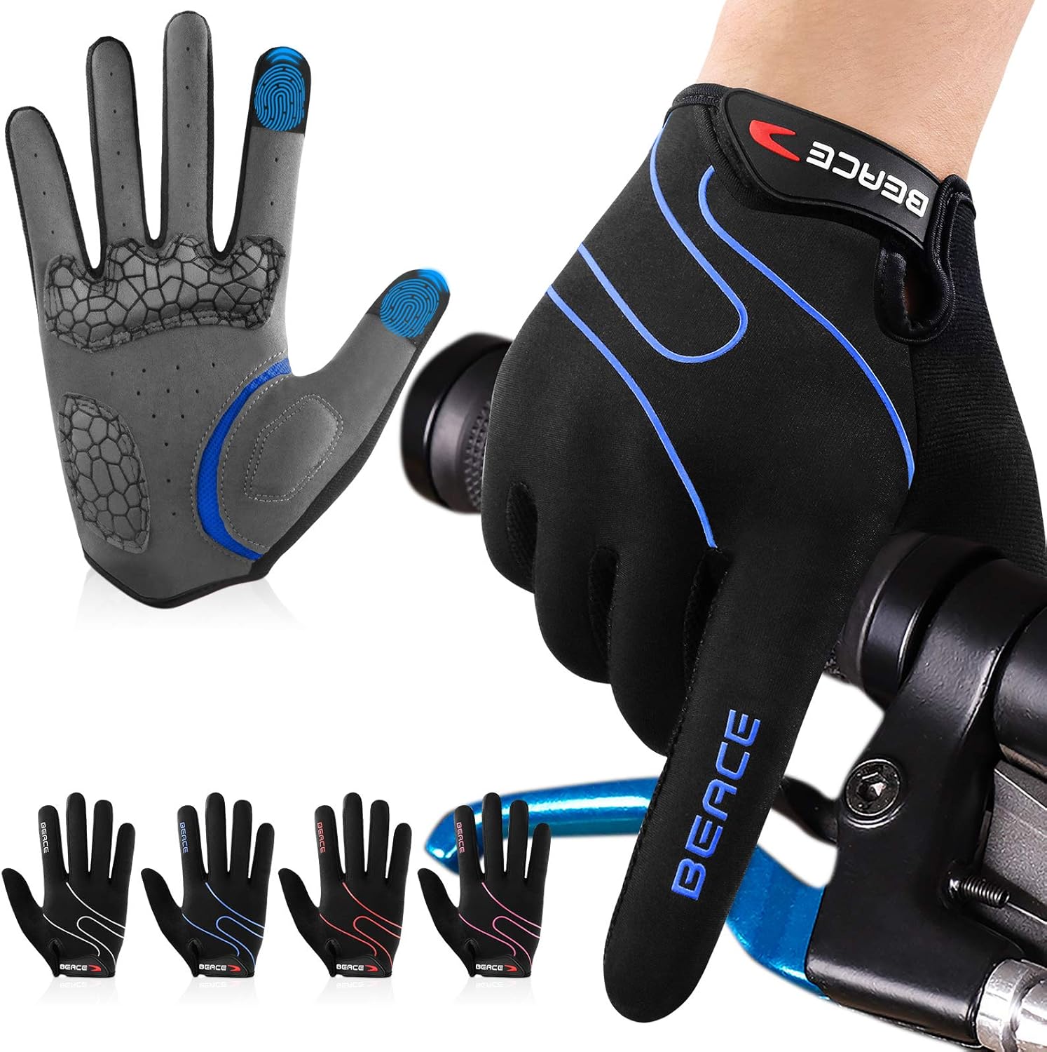 BEACE Winter Cycling Gloves Bike Gloves Biking Gloves for Men Women