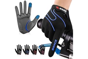 BEACE Full Finger Cycling Gloves Bike Gloves Biking Gloves for Men Women Mountain Bike Gloves Bicycle Gloves Windproof Touch 