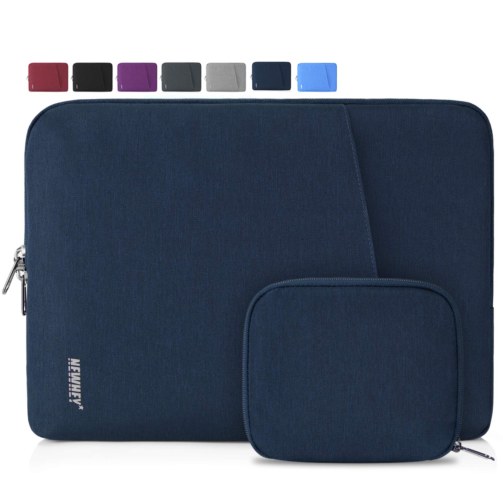 NEWHEY Laptop Sleeve Case 15-15.6 Inch Water Repellent Laptop Cover Bag Shock Resistant Notebook Protective Bag with Small Case Dark Blue