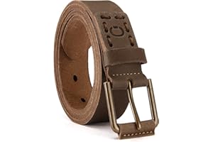 CHAOREN Leather Kids Belt - 1 1/8" Handmade Leather Boys Belt - Ideal for Casual and Dress Wear