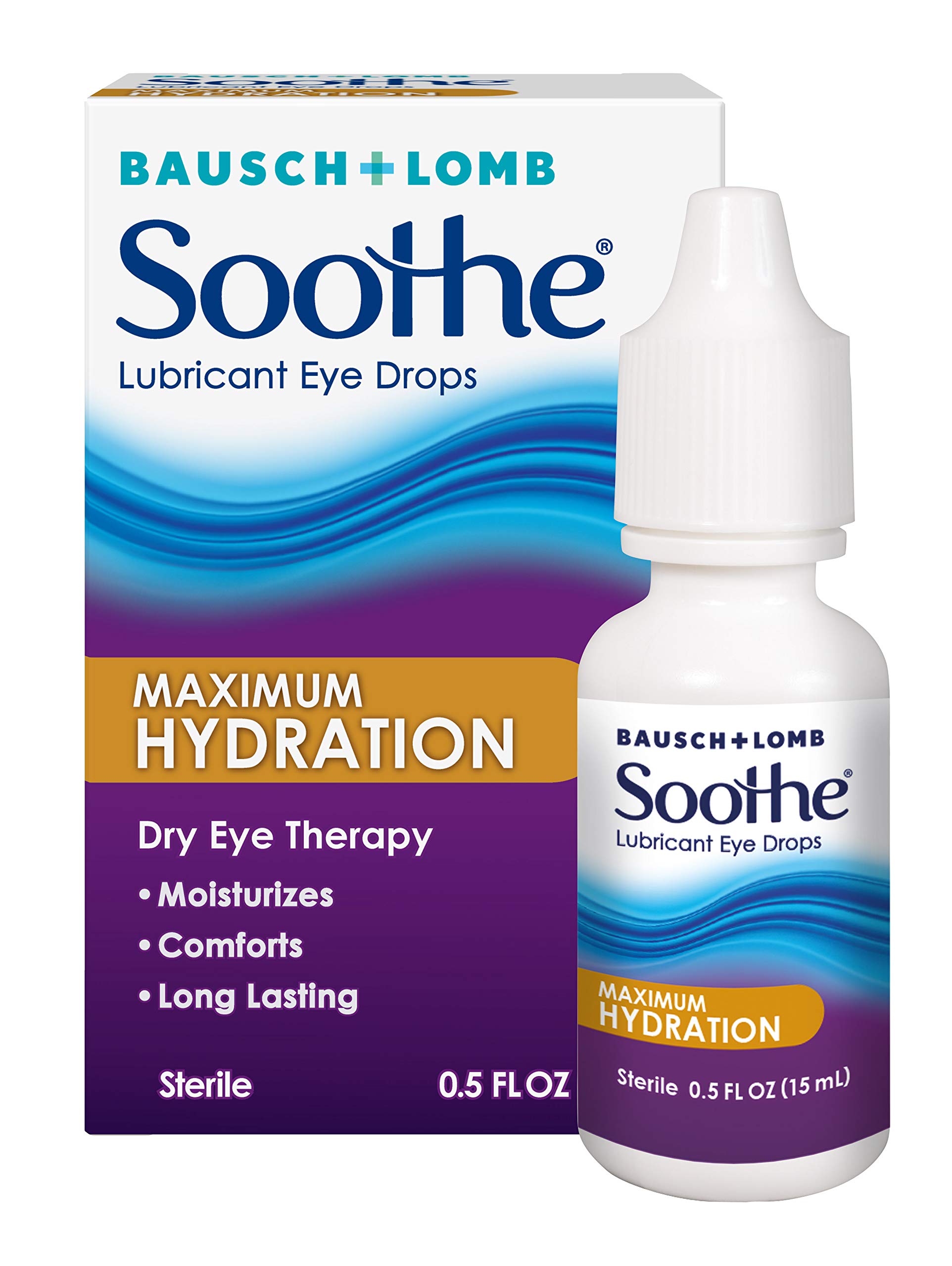 Bausch + Lomb Soothe Dry Eye Drops, Maximum Hydration Lubricant Eye