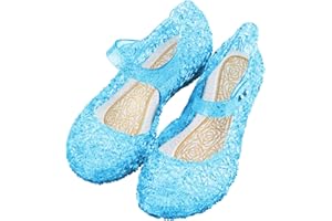 TANDEFLY Flats Mary Jane Dance Party Cosplay Shoes, Snow Queen Princess Sandals for Little GirlsToddler, Birthday, Christmas