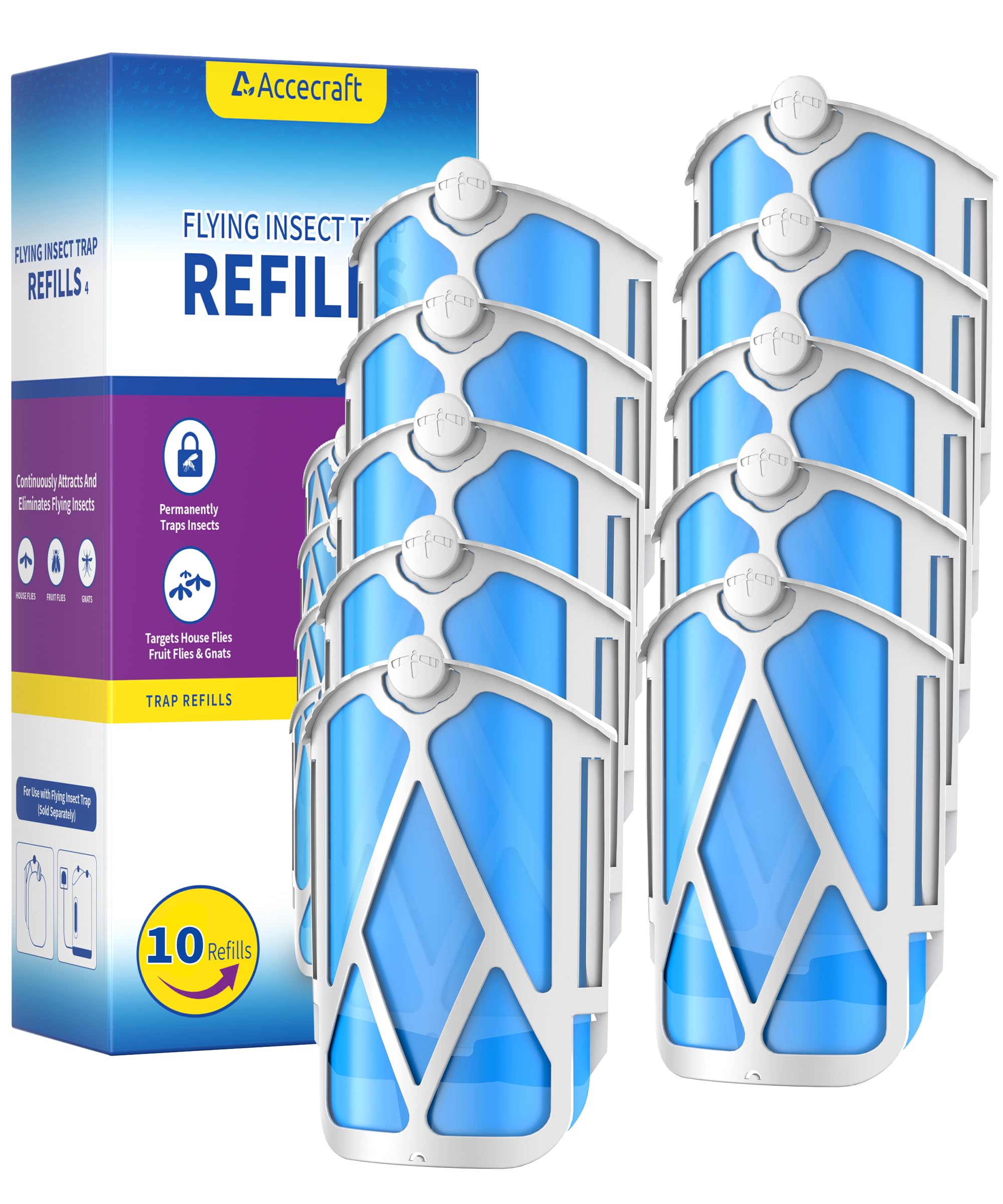 Photo 1 of 10 Pack Refill Cartridges, 2025 Upgraded High-Stick Refills, Compatible with Indoor Light M364 & Max, Easy to Replace