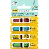 Post-it Message Flags, Sign Here, .47 x 1.7 in, Assorted Colors, 4 Pack | Removable Page Markers to Mark Tax, Real Estate, and Legal Documents