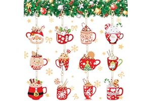 NARDOLL 12 Pieces Christmas Diamond Art Keychains Kits - Christmas Crafts for Adults - Arts and Crafts for Boys Girls - Make Your Own Diamond Ornaments Painting Gift for Family Decor