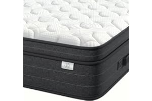 koorlian Queen Mattress 10 Inch, Hybrid Queen Size Mattress in a Box, Queen Bed Mattress with Memory Foam and Pocket Spring, Breathable & Pressure Relief, Medium Firm Mattress Queen Size 80"x60"x10"