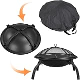 Yaheetech Fire Pit Portable Folding Firepit with Grill 54 cm Dia Black view 10
