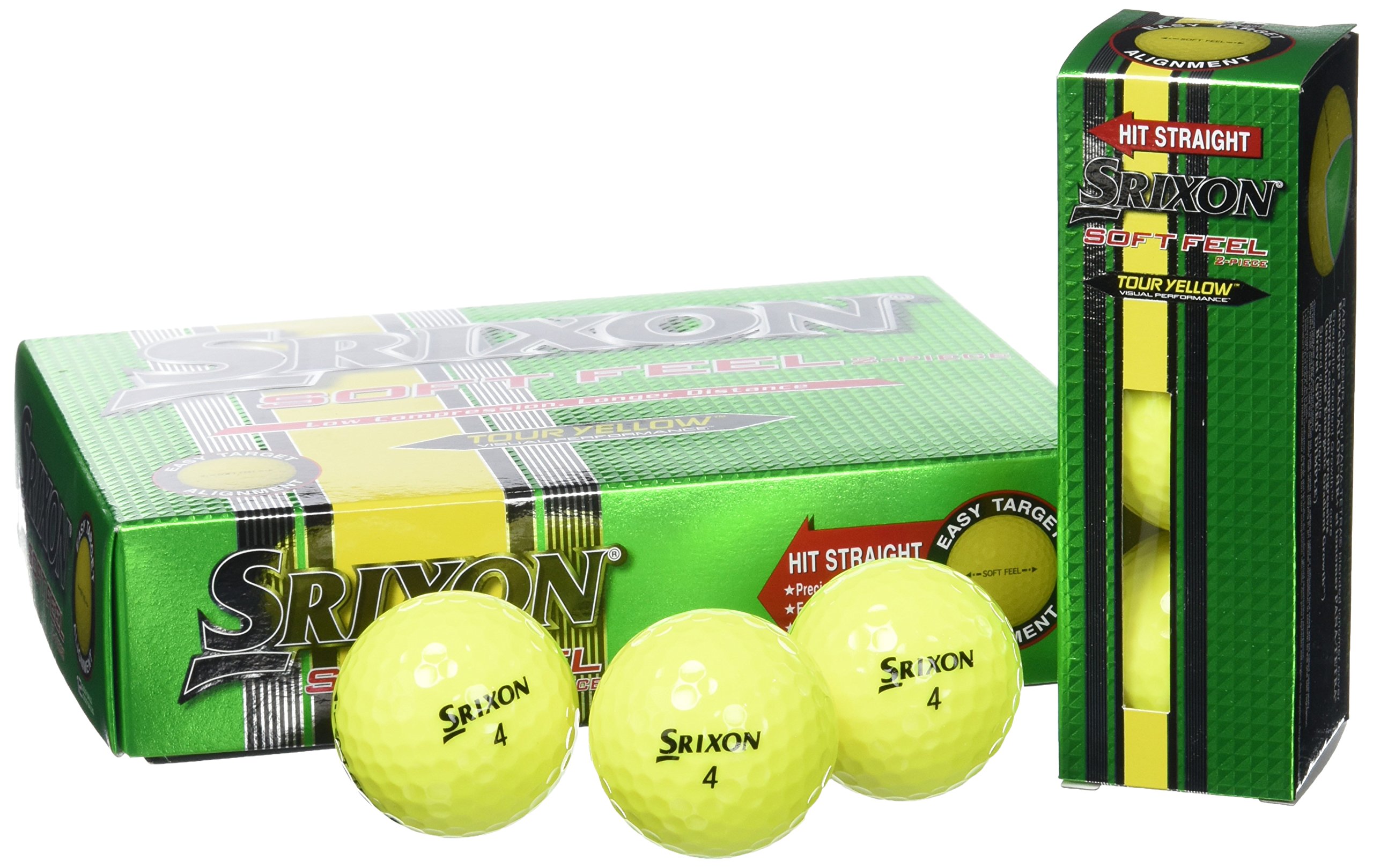 Srixon Men's Soft Feel Golf Ball (Pack of 12), Tour Yellow