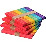Mr. Pen- Colored Popsicle Sticks, 200 Pack, 4.5 Inch, Colored Craft Sticks, Colorful Popsicle Sticks, Rainbow Popsicle Sticks