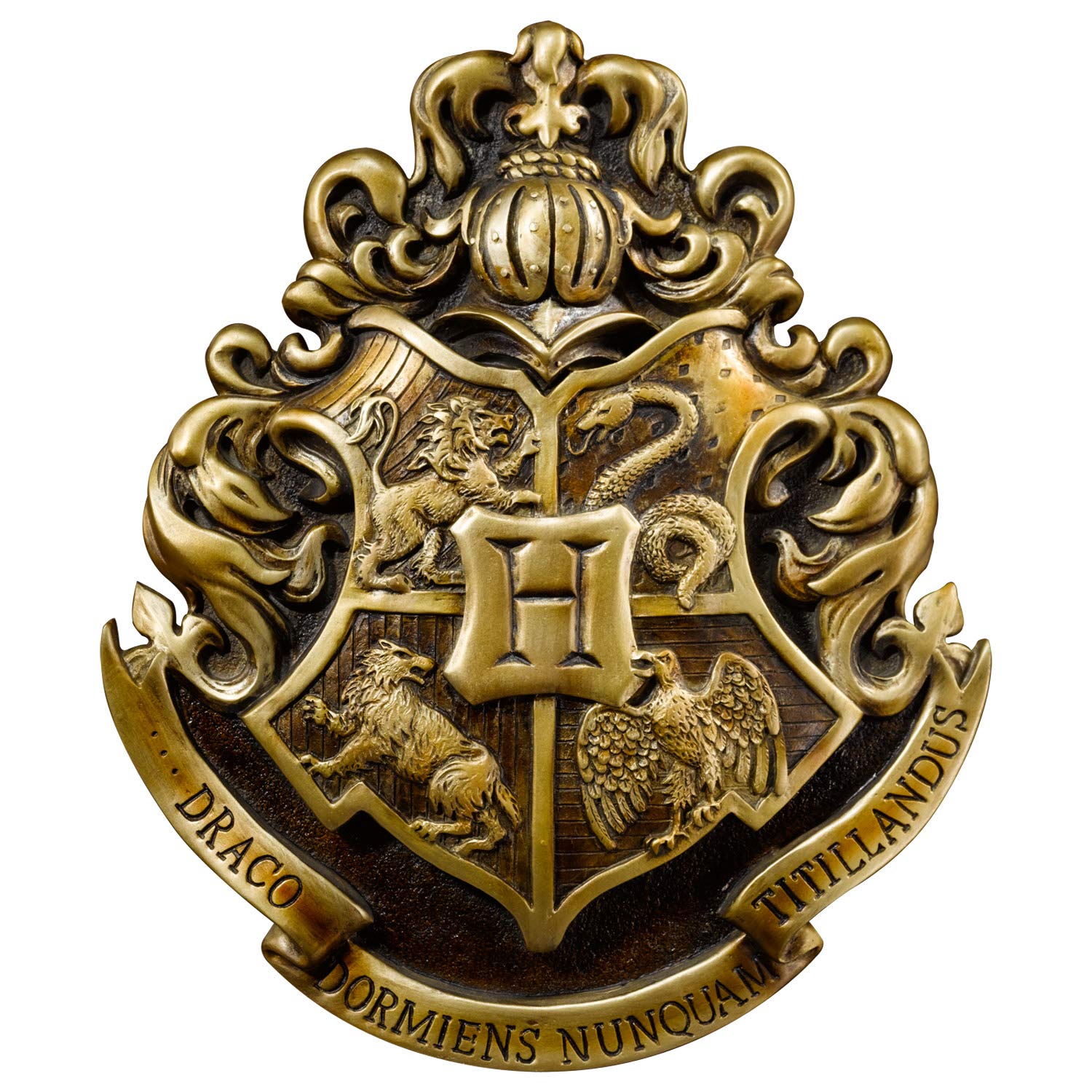 The Noble Collection Harry Potter Hogwarts Crest Wall Art - 11in (28cm) Elegant Wall Plaque - Harry Potter Film Set Movie Props Gifts