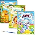FEREDO KIDS Watercolor Paint Books Set: 3 Pack Painting Books for Toddlers,Mess Free Coloring Book for 3 4 5 6 Years Old,Magic Book Art Craft Supplies for Christmas Travel Party Toy Gifts