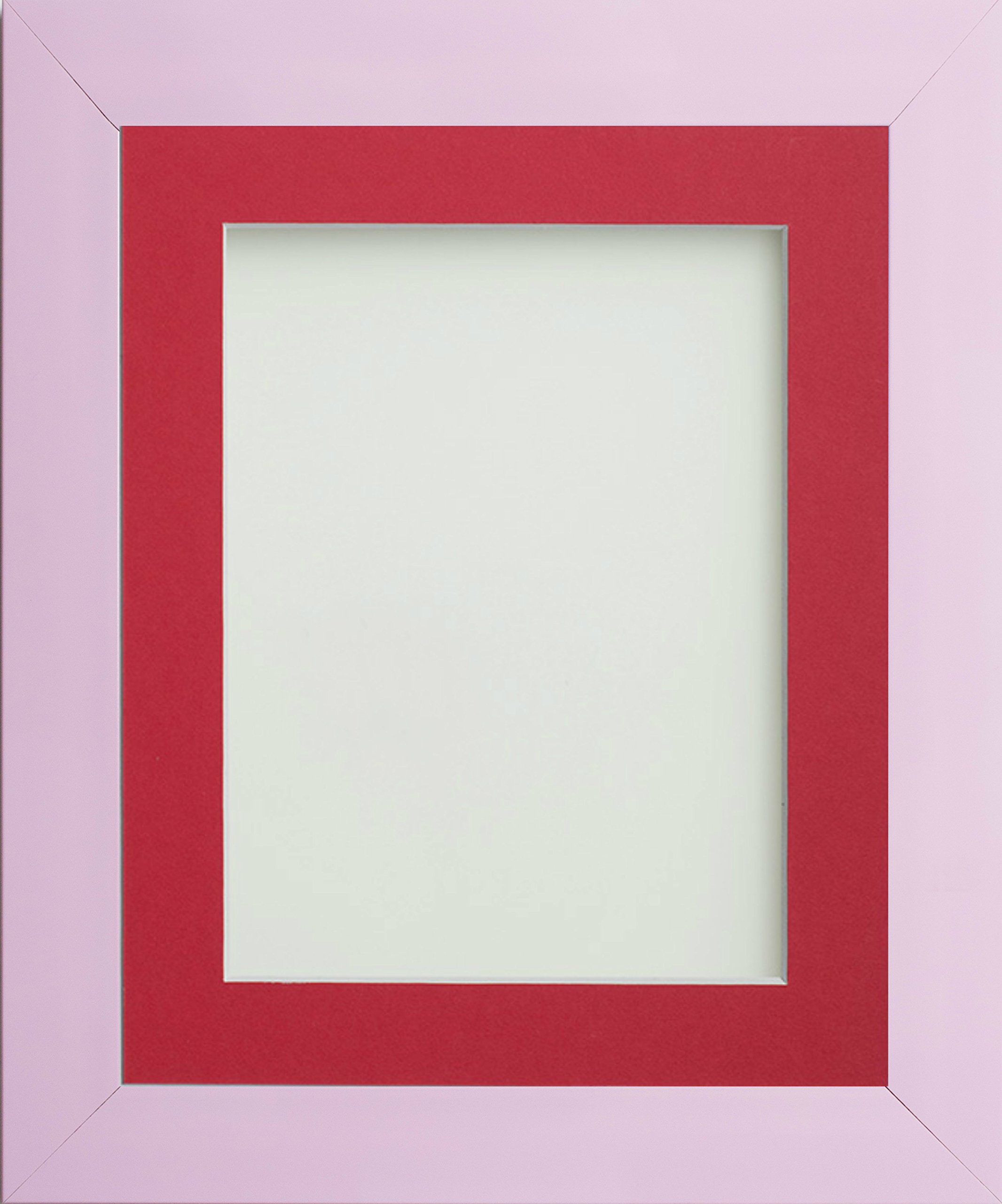 Frame Company Candy Range Peony Picture Photo Frames with Red Mount, 9x7 for 6x4 *Choice of Sizes and Colours* Fitted with Real Glass