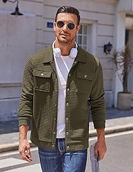 COOFANDY Men's Quilted Shirt Jackets Lightweight