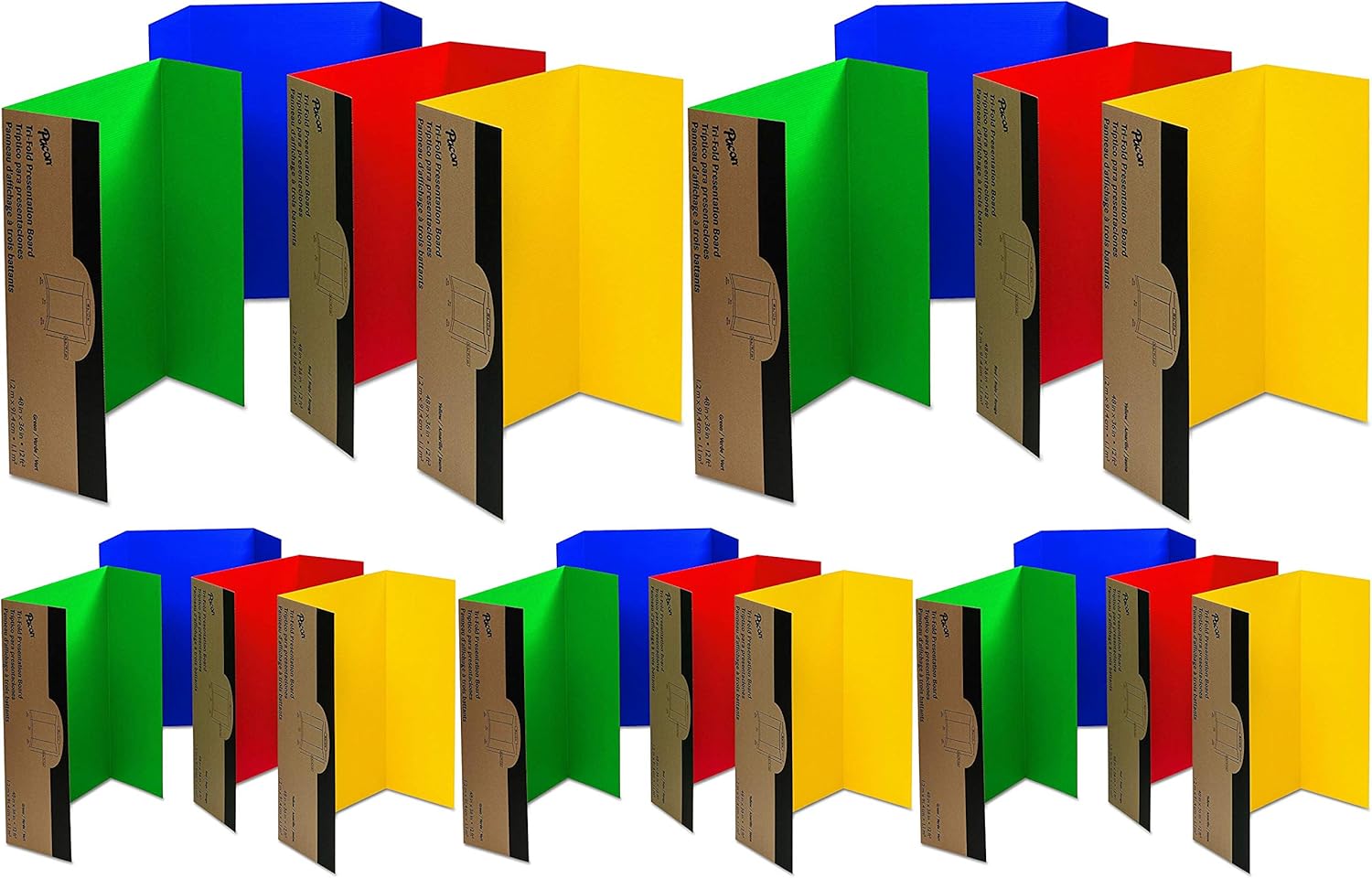 Pacon 37654 Spotlight Corrugated Presentation Display Boards, 48 x 36, Assorted (Case of 4) : Presentation And Display Boards : Office Products