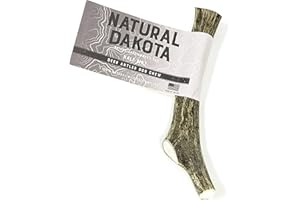 Natural Dakota Premium Deer Antler Dog Chew Toys (Small) Half-Pint