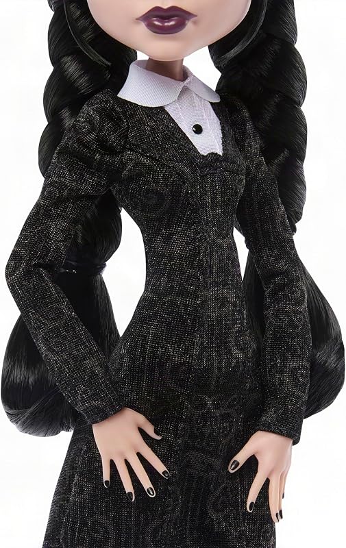 x Wednesday Addams Muñeca en vestido negro