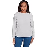 Alfred Dunner Women's Cable Chenille Pullover Sweater