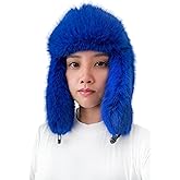 Lina & Lily Women's Winter Trapper Hat Long Pile Faux Fur Fluffy