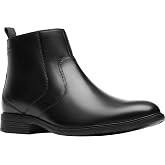 Clarks Men's Steadwell Zip Ankle Boot | Leather Upper, Waterproof Construction, Easy On/Off Closure, Slip-Resistant Steady Tread, Cushioned Comfort Footbed