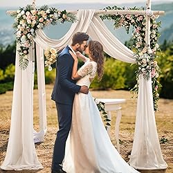 Wedding Arch Draping Fabric 1 Panel 18Ft Nude Sheer