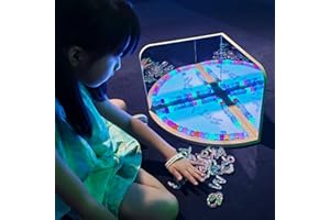 Sensory Interaction Corner with Right-Angle Mirrors & LED Light Panels – Color-Changing Kids Light Table with Reflective Effe