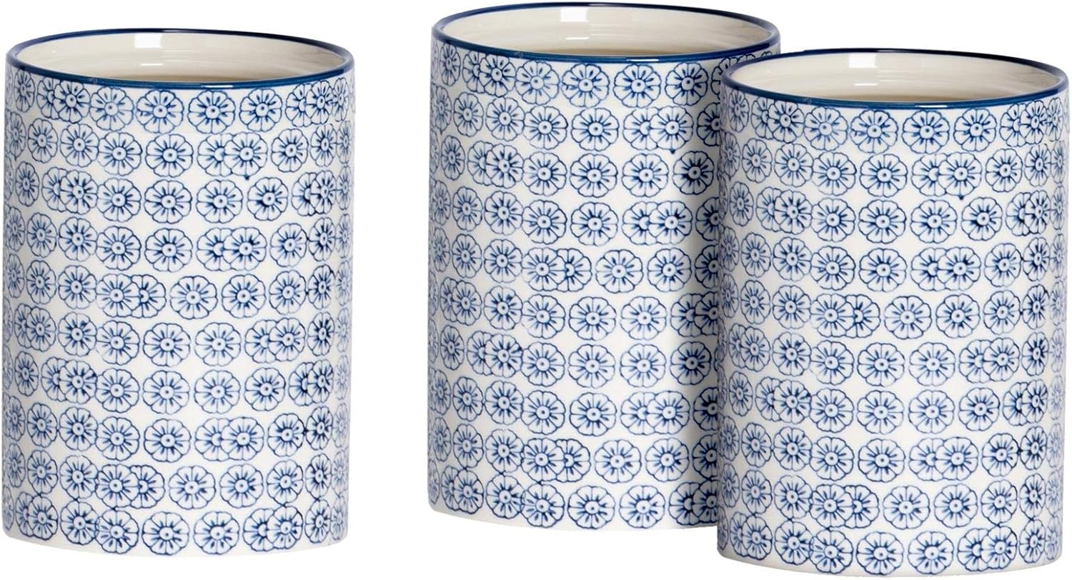 navy blue tea coffee sugar canisters