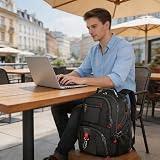 MATEIN 55L Extra Large Travel Laptop Backpack 18.4 inch Black Water Resistant view 8