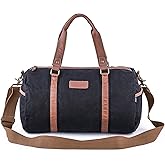 Gootium Duffle Bag - Canvas Travel Duffel Weekender Shoulder Bags Gym Tote, 28L, Black