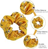 Zhenle 8 Pcs Chiffon Flower Hair Scrunchies for Girls Women Ponytail Holder view 2