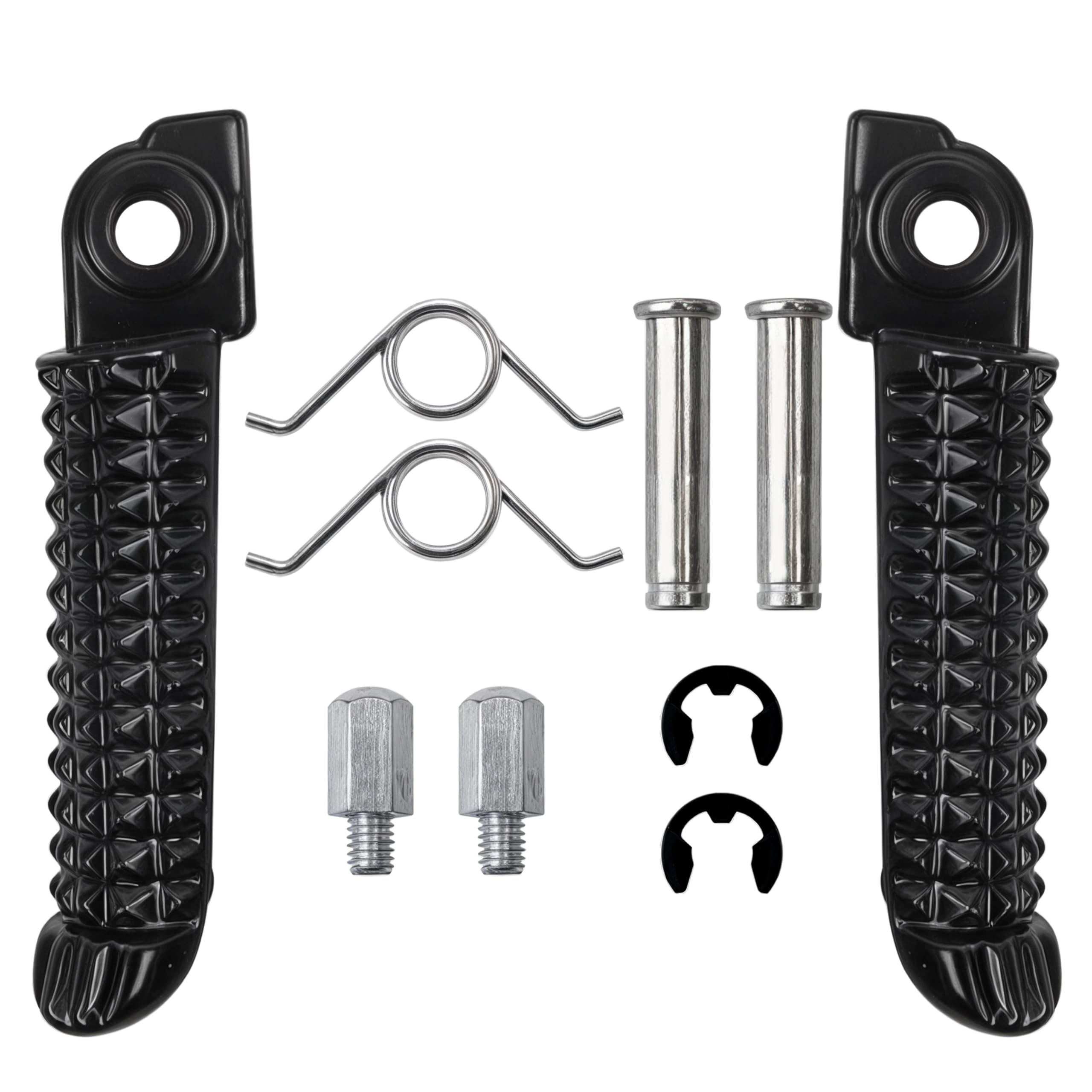 Photo 1 of 1 Pair Foot Pegs Fits for Yamaha R3 MT-03 YZF R25 MT25 MT03 2014-2023, Front Passenger Motorcycle Footrest Pedal Peg Rest Bracket, Aluminum Driver Footpeg Set, Posapies Para Moto (10Pcs, Color: Black)
