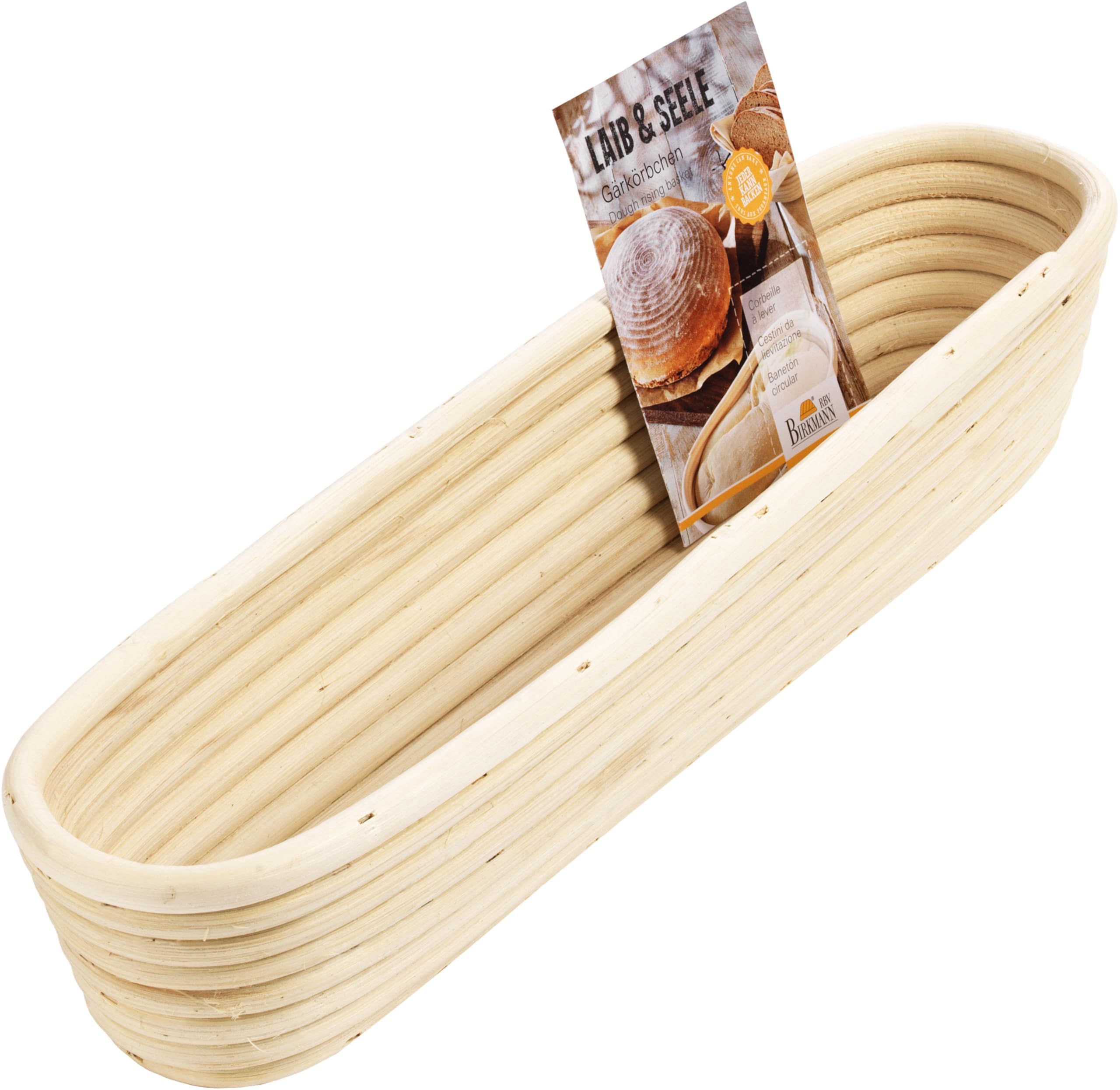 Birkmann fermentation basket, wood, beige, 1 unit, Wood, beige, 9,5 x 38 x 8 cm