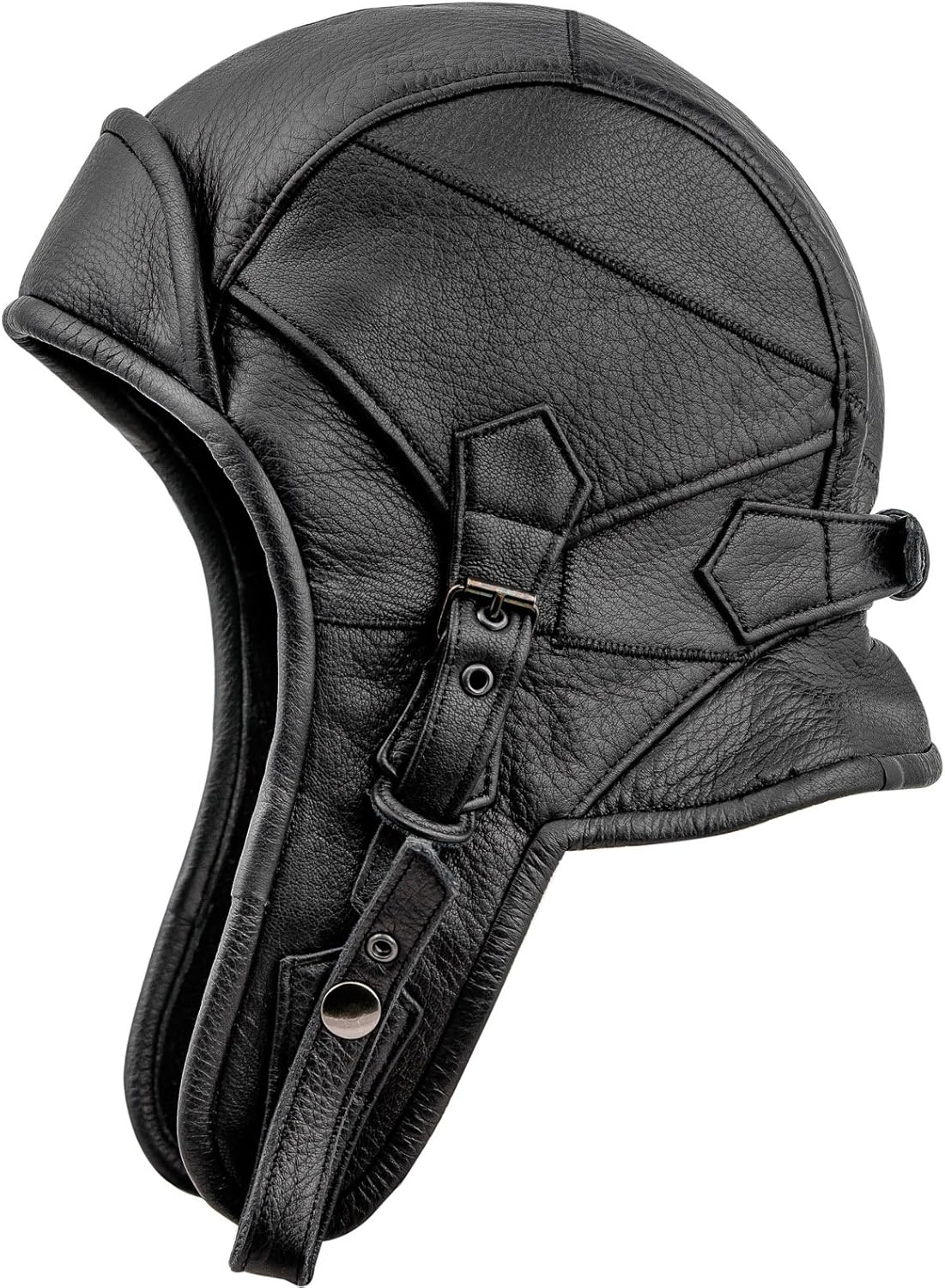 Sterkowski Genuine Leather Aviator Helmet Trapper Cap Amazon.co.uk